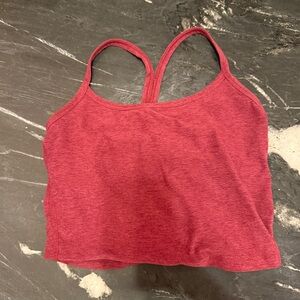Beyond Yoga Cranberry Cropped Slim Racerback Tank Top